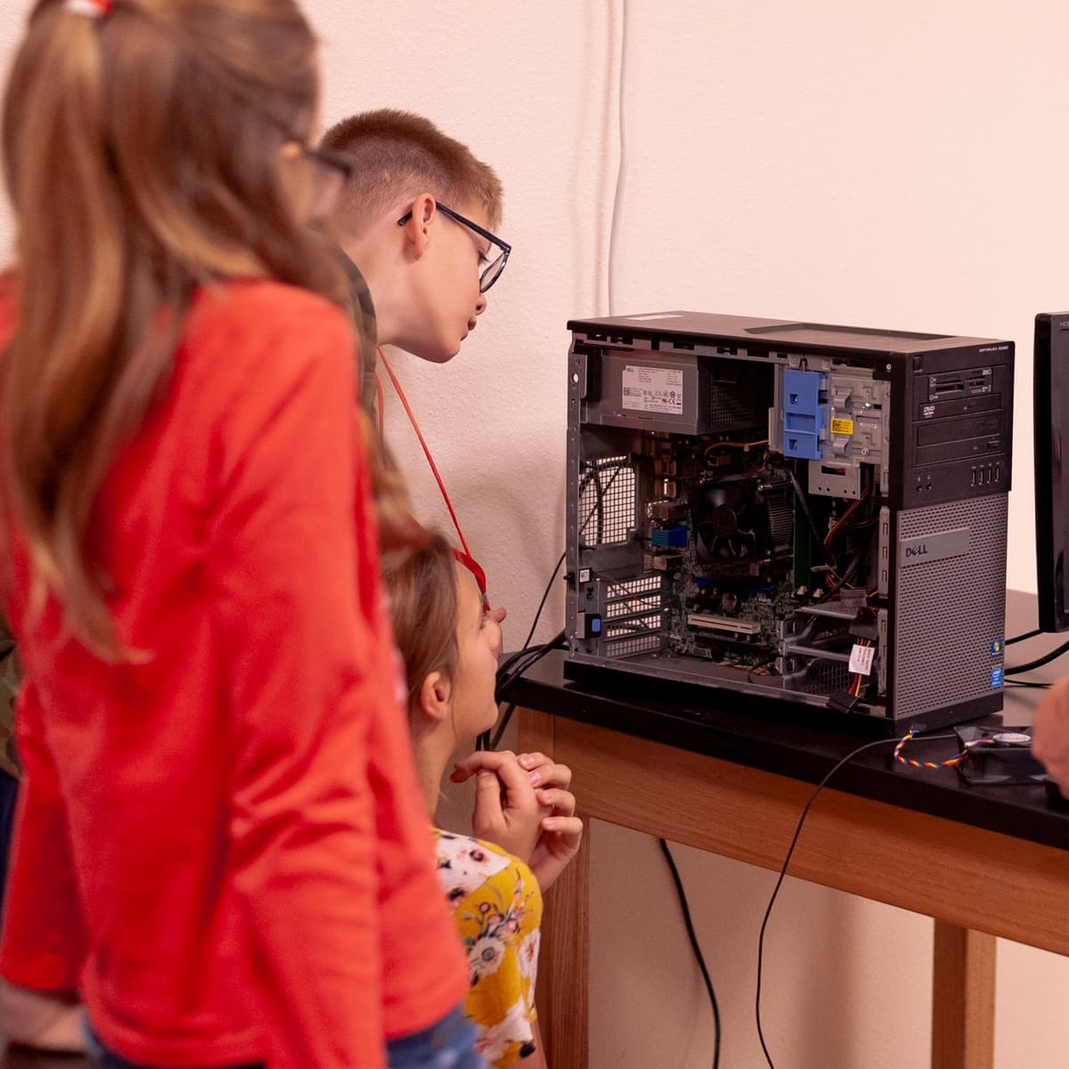 Examining computer hardware