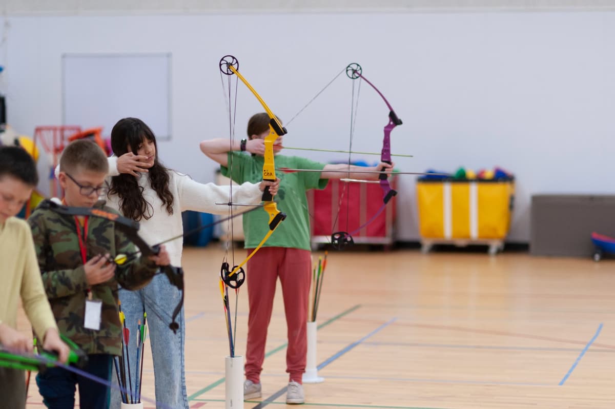 Students at archery