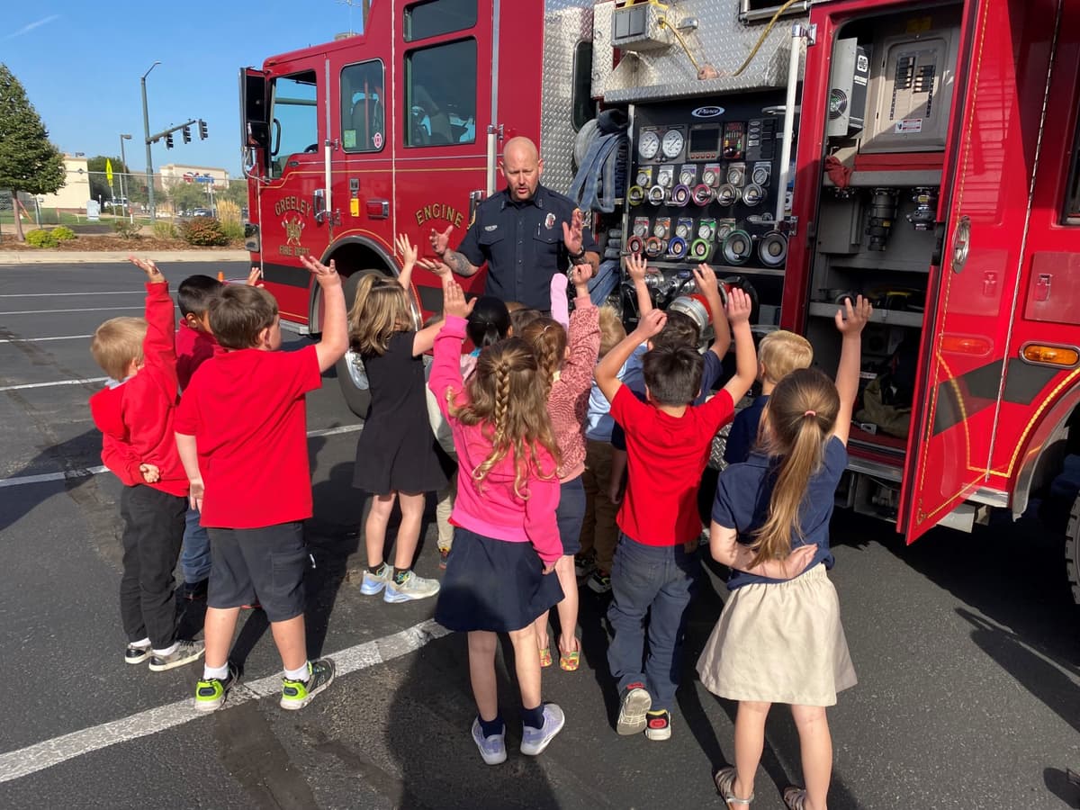 A visit from the local fire department