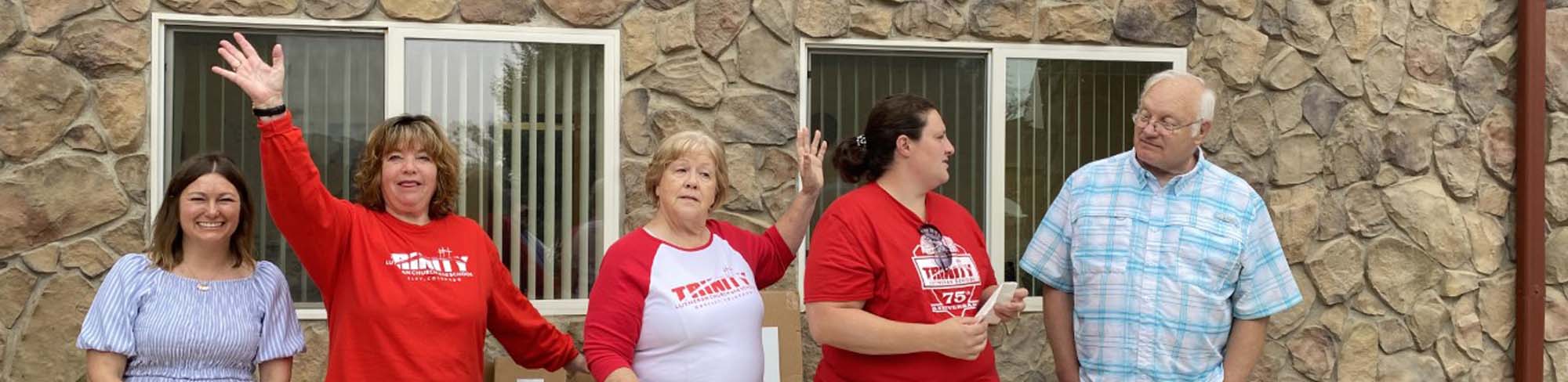 staff waving