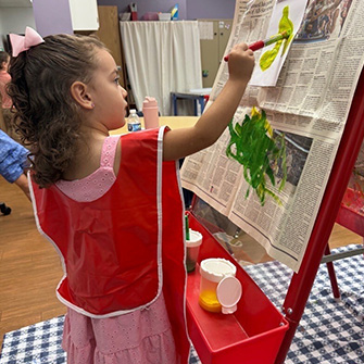 Student painting