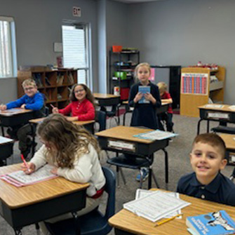 Students at their desks